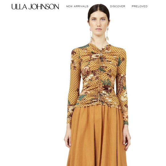 ULLA JOHNSON Eileen top, Amber - Small - Picture 1 of 14